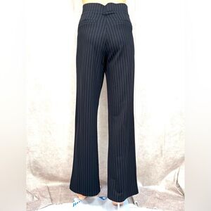 Matty M Black with White Lines Wide Leg Dressy Pants
